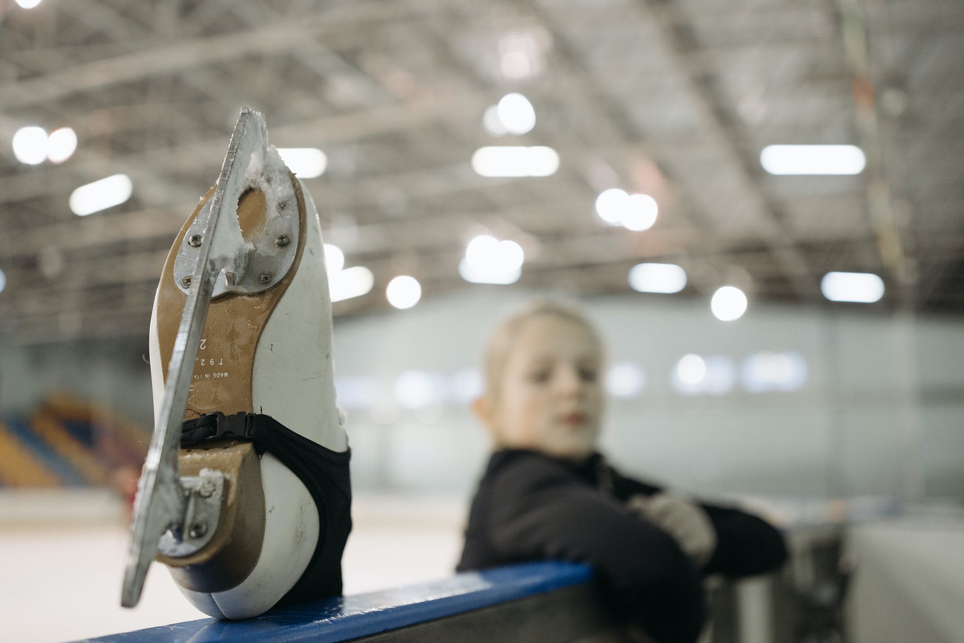 girl wearing ice skates