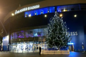 Christmas tree at the King Power Stadium
