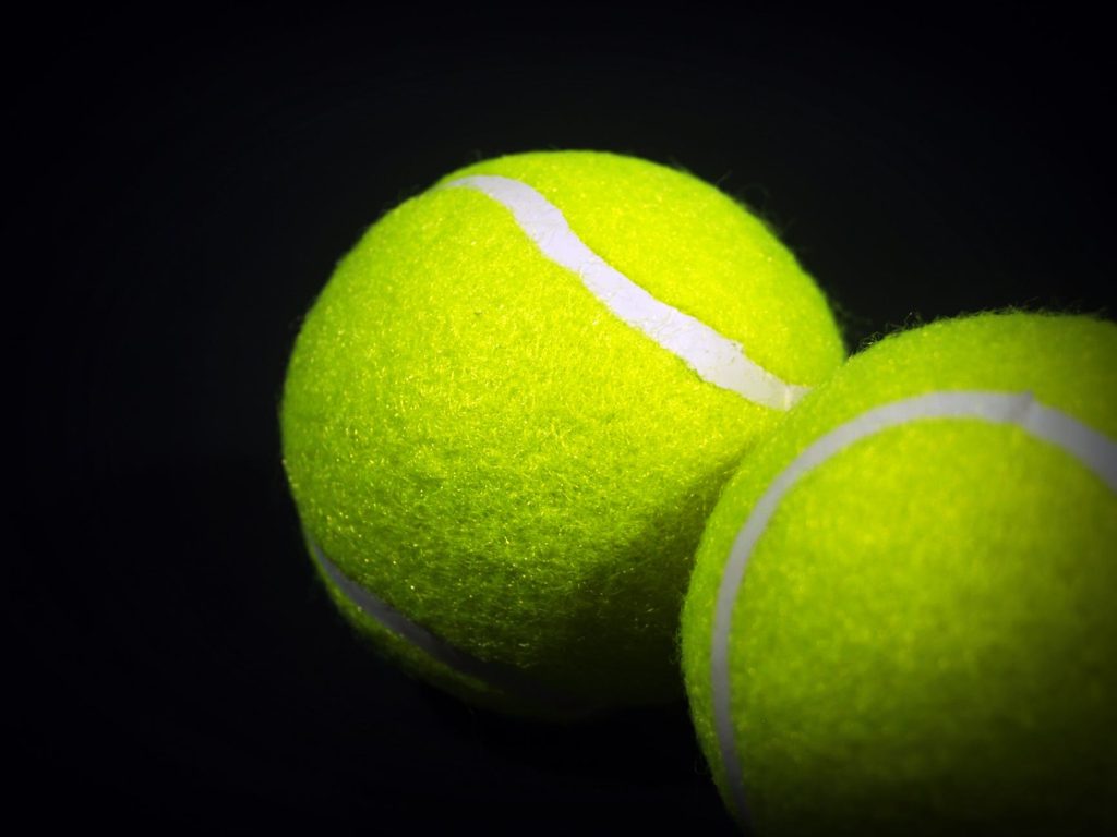 green tennis balls
