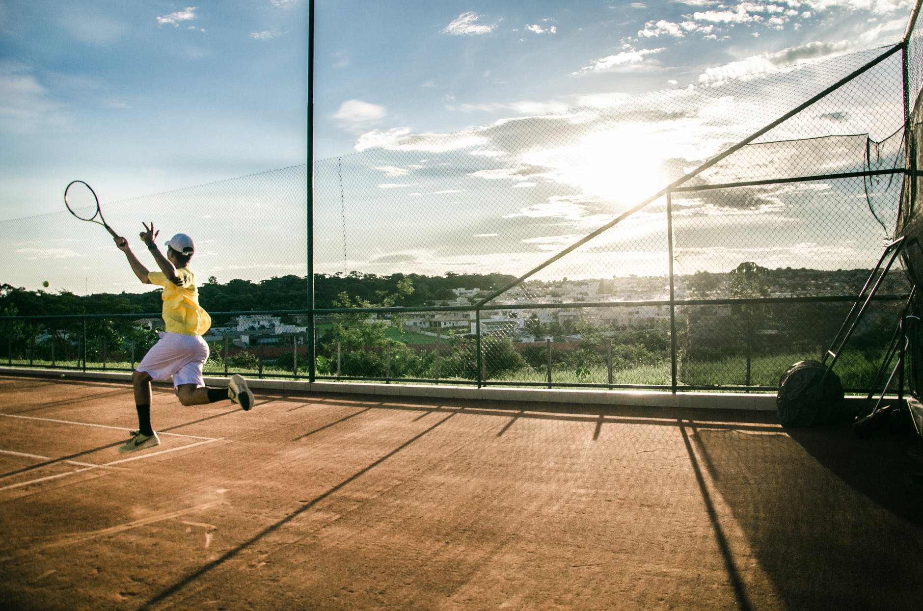 person playing tennis