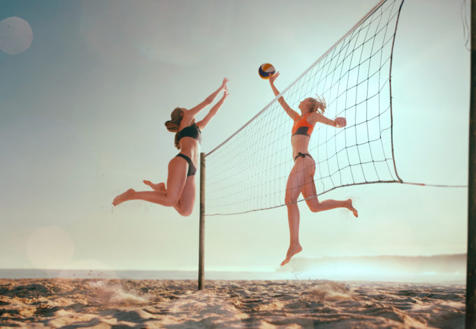 Beach volley plage