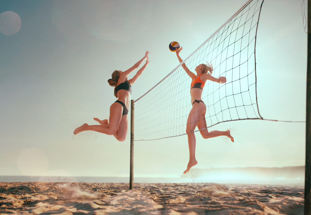 Beach volley plage